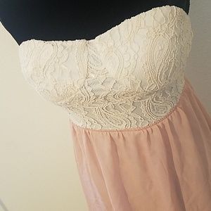 🔥3 for $30🔥 Strapless Lace High Low Dress